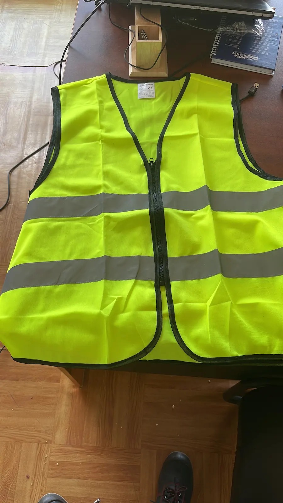 Neon Reflective Safety Vest with Zip